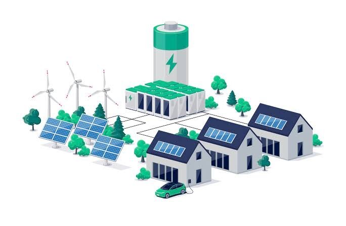 Battery Energy Storage System (BESS) with solar and wind